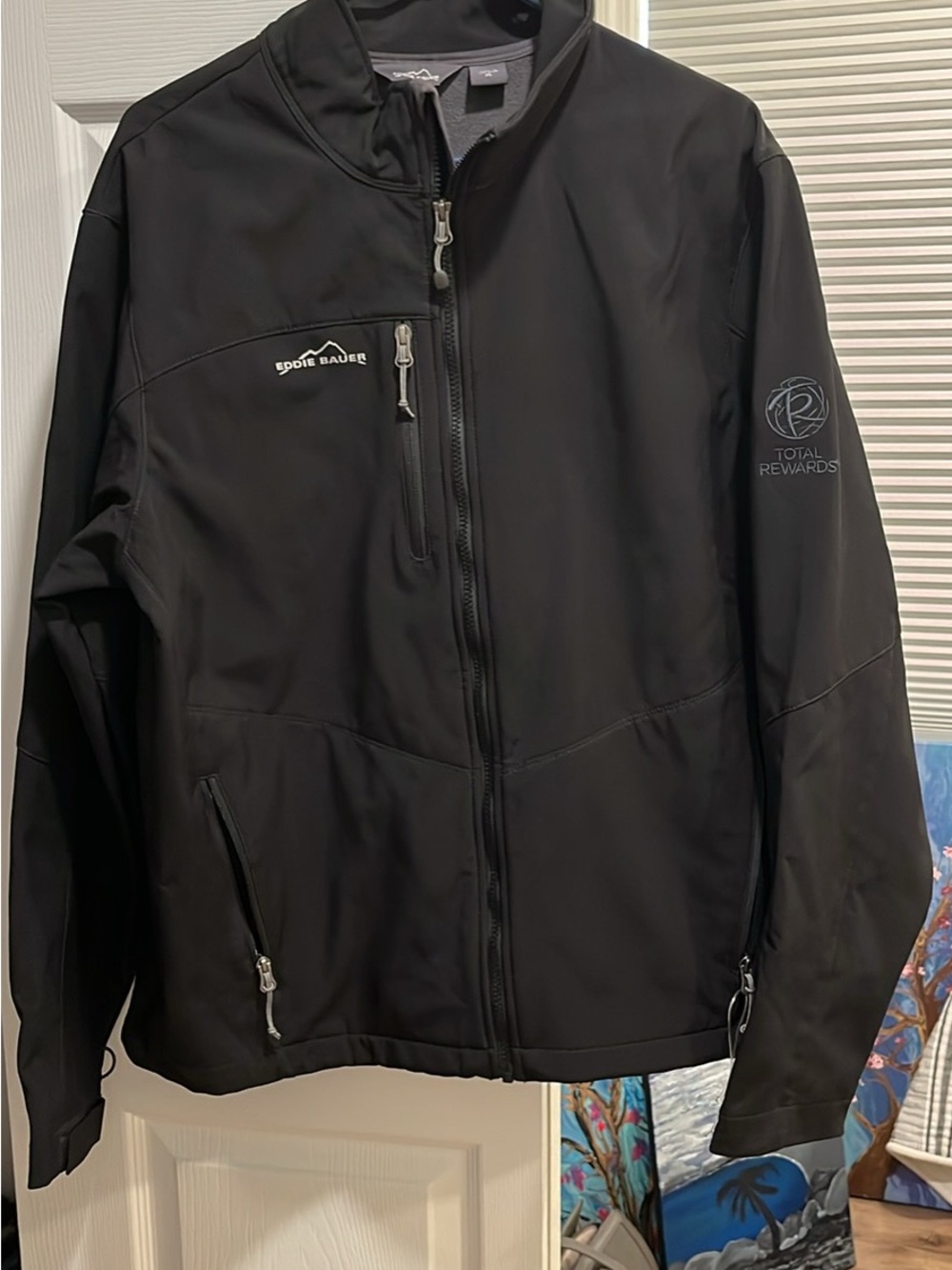 Eddie Bauer Men’s Black Lightweight Softshell Jacket